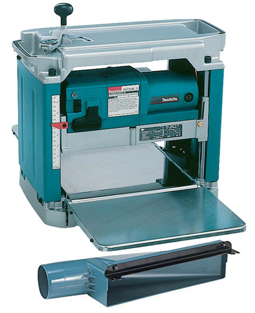Makita 2012N Table Planer c/w Dust Collector Hood - Click Image to Close